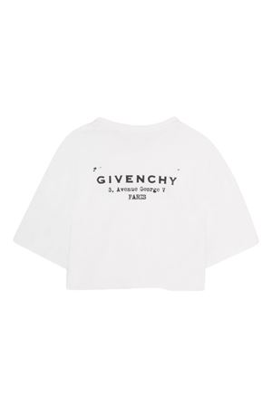 t-shirt in cotone bianco GIVENCHY KIDS | H3122410P